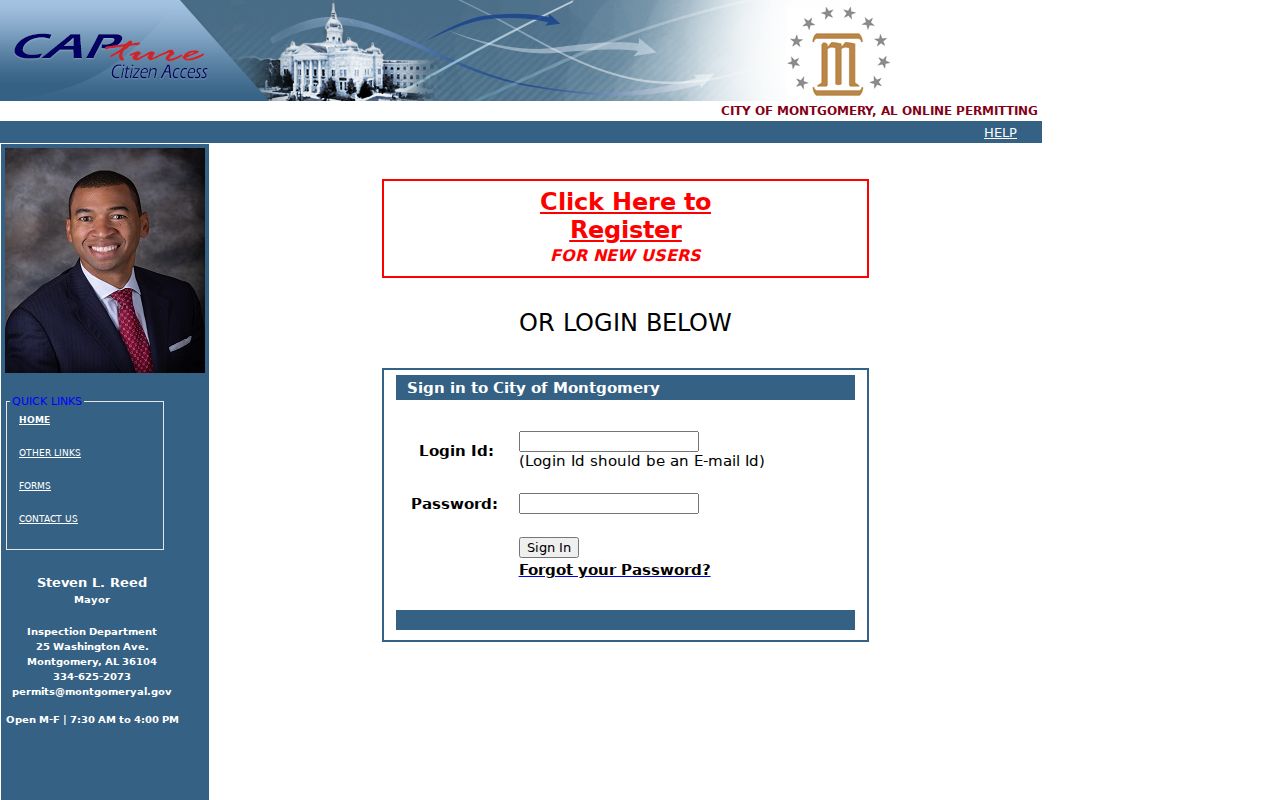 Montgomery street directory permit and inspection search